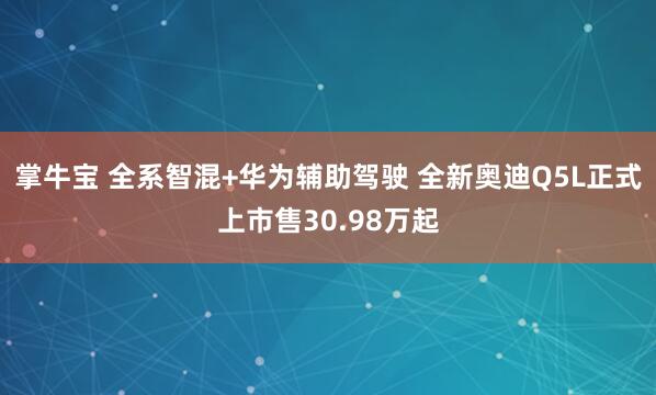 掌牛宝 全系智混+华为辅助驾驶 全新奥迪Q5L正式上市售30.98万起
