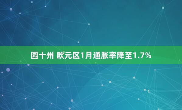 园十州 欧元区1月通胀率降至1.7%
